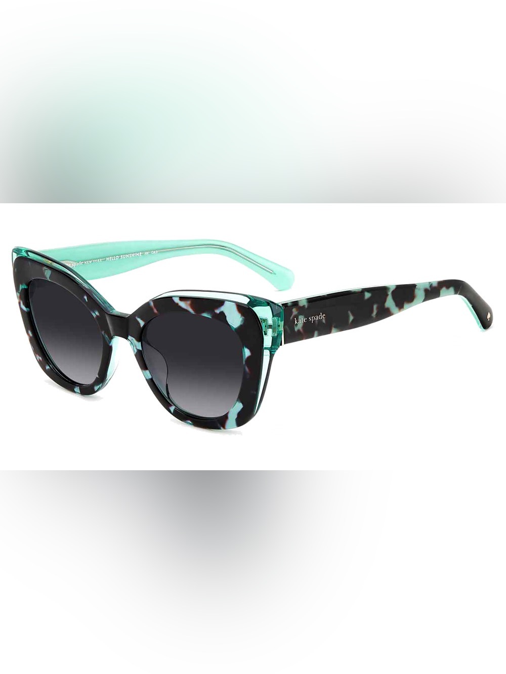 Kate Spade Green Tortoiseshell Cat-Eye Sunglasses with Gradient Lenses